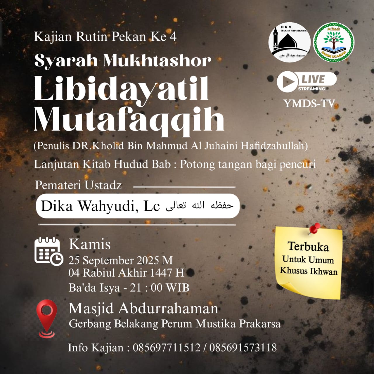 Syarah Muktashor Libidiyatil Mutafaqqih – Bab Hudud – Potong Tangan bagi Pencuri